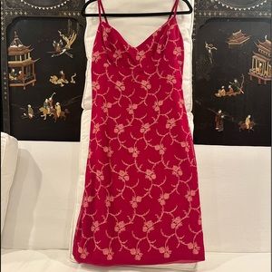 Tocca magenta spaghetti strap dress, size 12 fits like 10